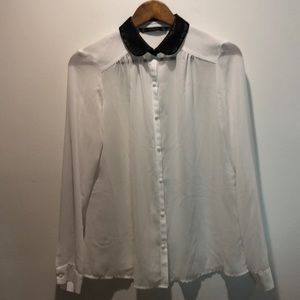 White black blouse - Zara